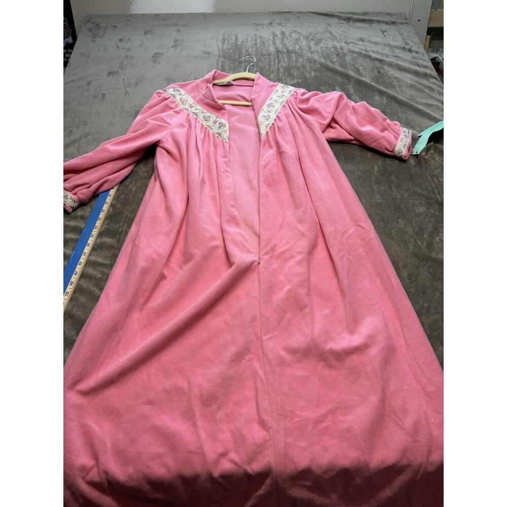 NWT Vanity Fair VTG Velour Robe L Maxi House Coat Dress MuuMuu Mrs Roper Modest‎